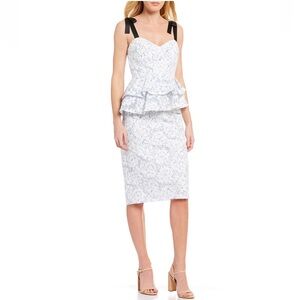 NWT Gianni Bini Size 4 Janice Peplum Floral Dress